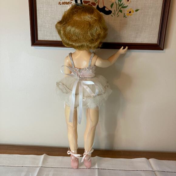 Vintage 50s Valentine Doll Co. 18" Aida Ballerina *STICKY FACE* - Picture 6 of 9